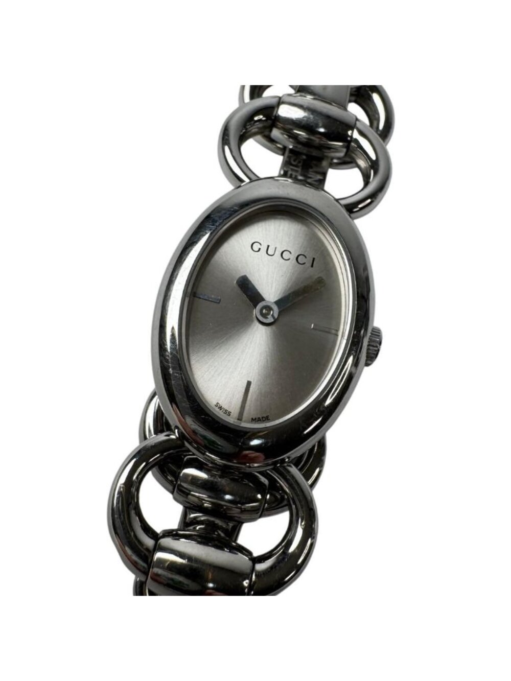 Gucci 118 Tornavoni Watch Silver Oval